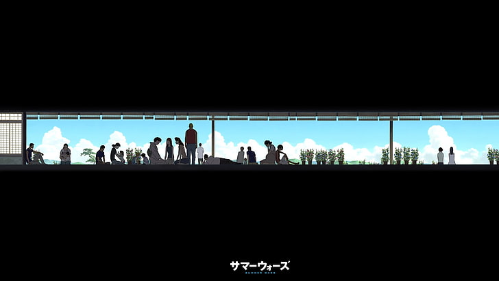 anime scene, Summer Wars, Shinohara Natsuki , Koiso Kenji, group of people, HD wallpaper
