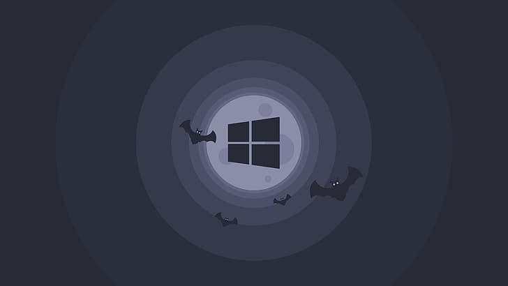 Windows 11, Windows 10, spooky, bats, HD wallpaper