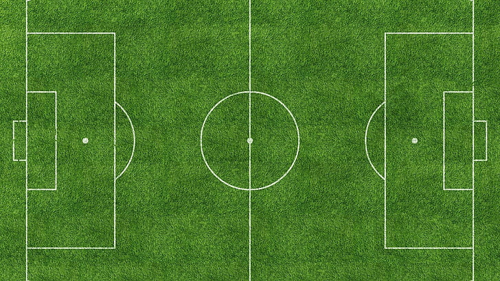 green soccer field, football, marking, sport, grass, playing Field