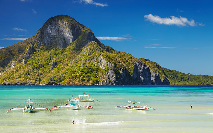 El Nido Bay, Philippines, water, mountain, scenics - nature, beauty in nature, HD wallpaper