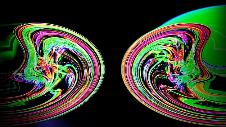 black background, colorful, multi colored, abstract, long exposure, HD wallpaper