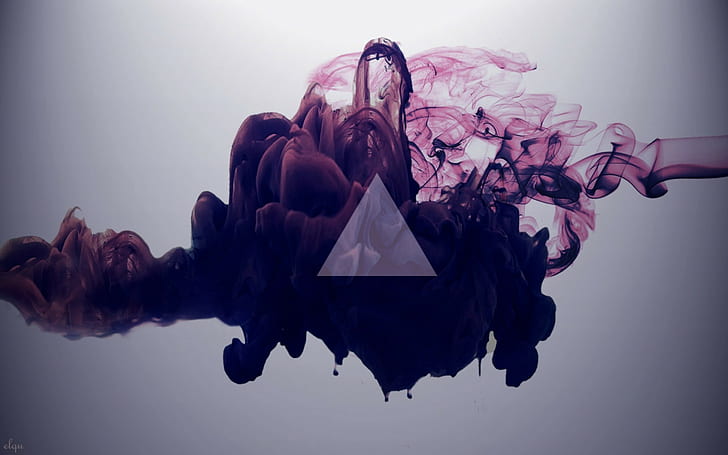 triangle, abstract, digital art, HD wallpaper