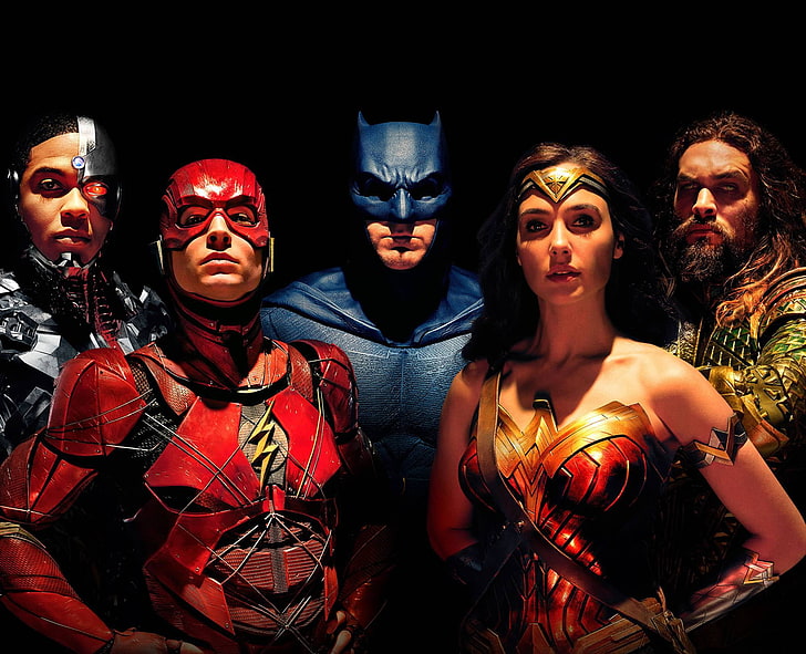Justice League (2017), Aquaman, Wonder Woman, Flash, Cyborg (DC Comics), HD wallpaper