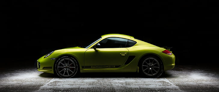 Porsche Cayman S, car, green cars, HD wallpaper