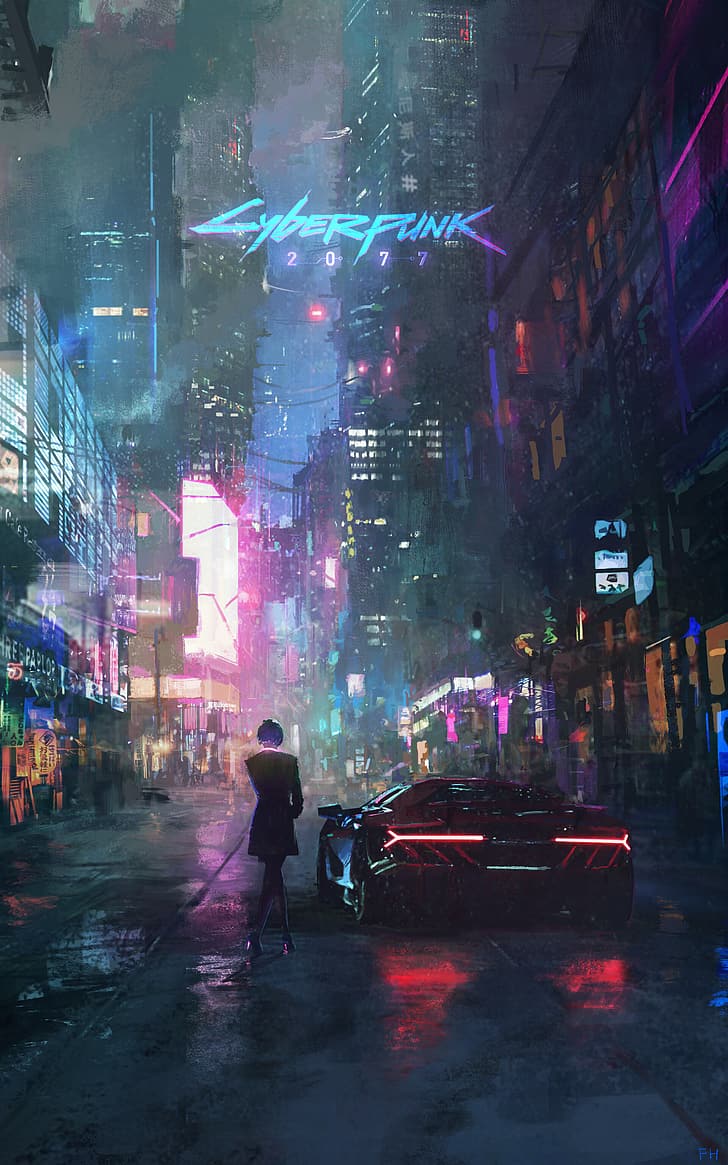HD wallpaper: Cyberpunk 2077, neon, Futurism, futuristic, dark, night |  Wallpaper Flare