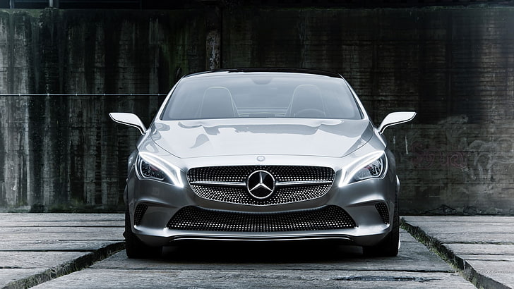 silver Mercedes-Benz car, Mercedes Style Coupe, concept cars, HD wallpaper
