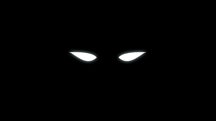 HD wallpaper: Just The Eyes HD, batman, black, white