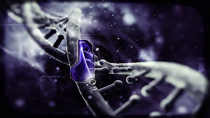 DNA, simple background, video games, HD wallpaper