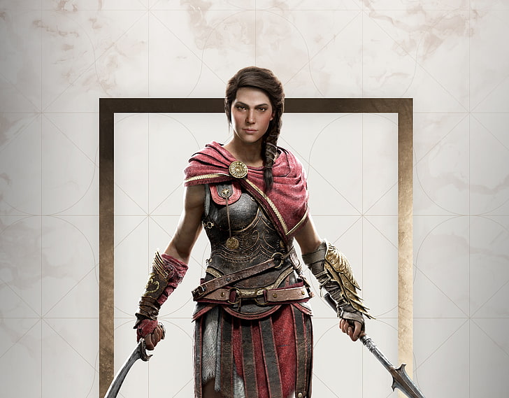5K, Kassandra, Assassins Creed: Odyssey, one person, indoors, HD wallpaper