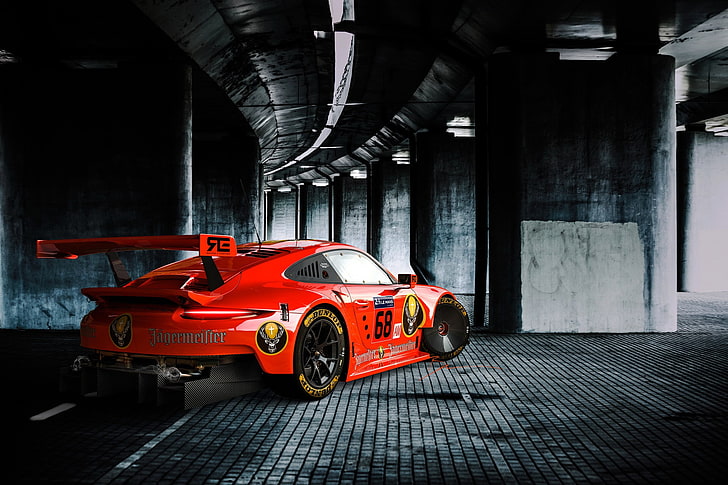 car, vehicle, red cars, Porsche, Porsche 911 RSR, Porsche Kremer