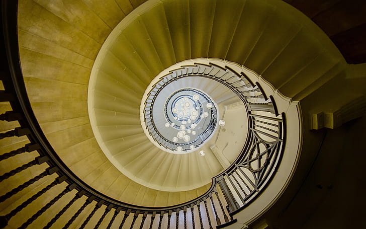 Spiral Staircase Stairs HD, architecture, HD wallpaper