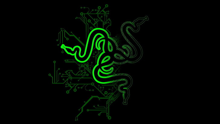 black and green Razer gaming mouse, Razer Inc., logo, green color
