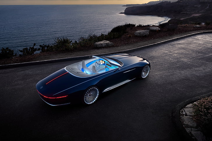 electric cars, Mercedes-Maybach 6, 4k, HD wallpaper