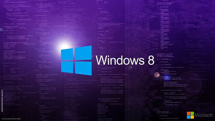 Microsoft Windows 8 logo, Code, text, western script, communication, HD wallpaper