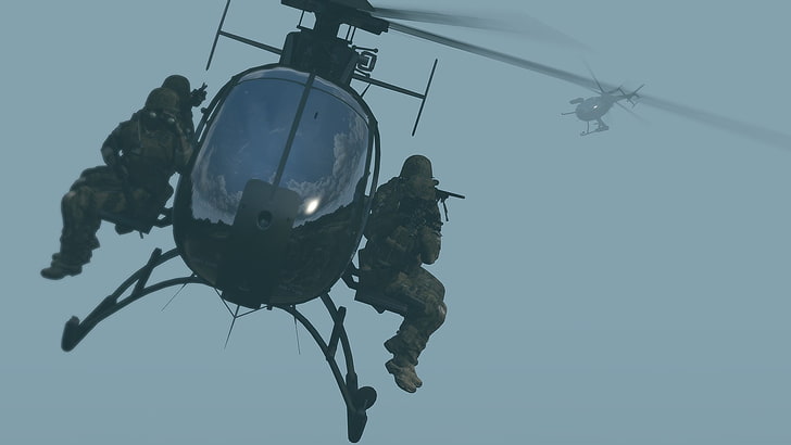Arma 3, helicopters, video games, sky, nature, close-up, clear sky
