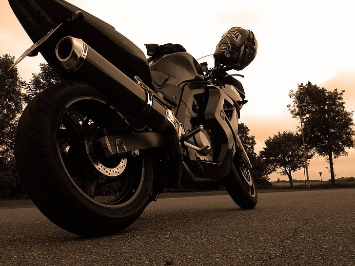 black and gray cruiser motorcycle, Suzuki, SV 650, transportation, HD wallpaper