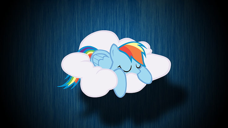 blue My Little Pony illustration, cloud, Rainbow Dash, MLP, cloud - Sky