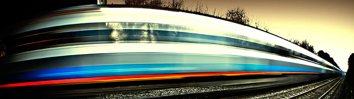 vehicle, long exposure, train