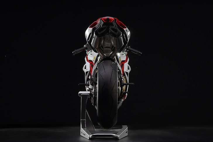 black and red motorcycle wallpaper, MV Agusta F4 RC, superbike