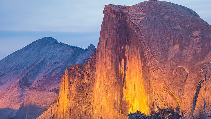 nature, landscape, mountains, bird's eye view, Yosemite National Park, HD wallpaper