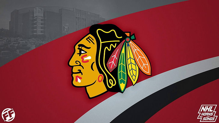 chicago blackhawks background hd, text, red, no people, architecture, HD wallpaper