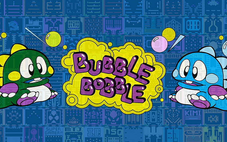 bubble bobble arcade game, Nintendo Entertainment System, video games, HD wallpaper