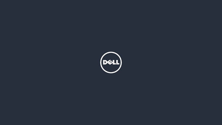 logo, brands, Dell, minimalism, HD wallpaper