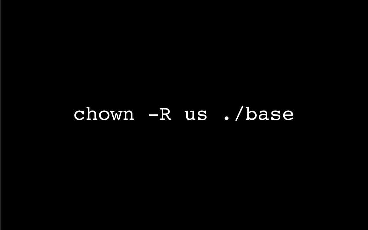 chown -R us text, Linux, Unix, humor, western script, communication