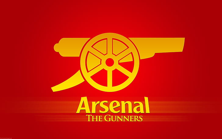 the inscription, logo, emblem, gun, Arsenal, Football Club, HD wallpaper