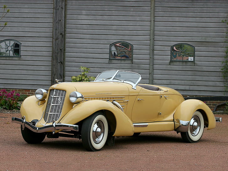 1934 Auburn 851 Boattail Speedster, convertible, vintage, classic, HD wallpaper