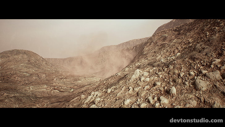 CGI, desert, mountain, nature, scenics - nature, beauty in nature, HD wallpaper