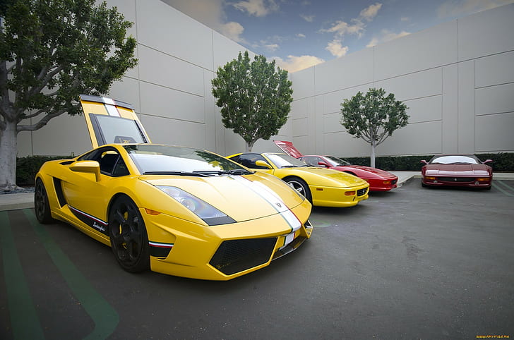 car, luxury cars, Ferrari, Lamborghini, Gallardo, HD wallpaper