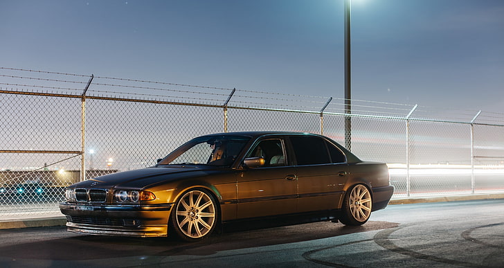 car, BMW, tuning, stance, 7 series, E38