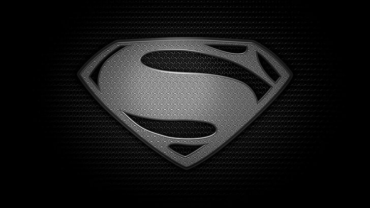 Superman logo, black, Man of steel, black Color, perforated, symbol