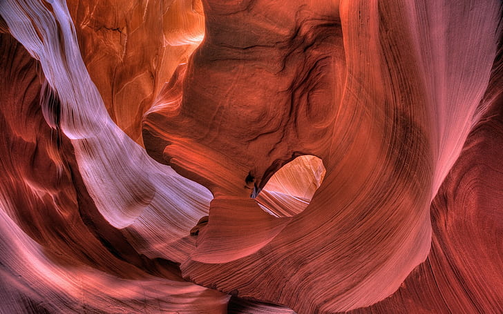Antelope Canyon, rock formation, landscape, Arizona, desert, HD wallpaper