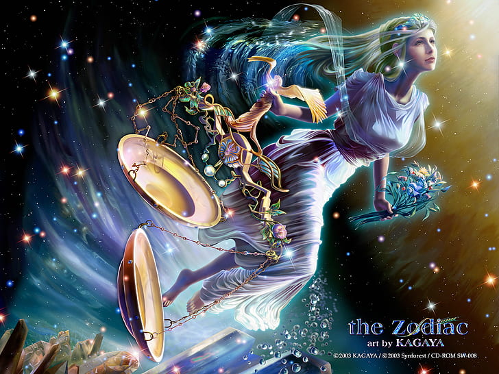 Fantasy, Zodiac, Aquarius (Astrology), Girl, Woman, HD wallpaper
