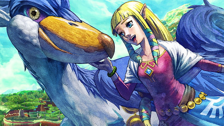 yellow haired female anime character, The Legend of Zelda, video games, HD wallpaper