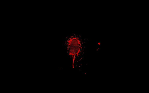 HD wallpaper: minimalism, black background, fingerprints, abstract, red,  blood | Wallpaper Flare