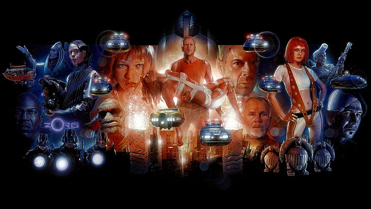 Movie, The Fifth Element , Bruce Willis, Chris Tucker, Gary Oldman