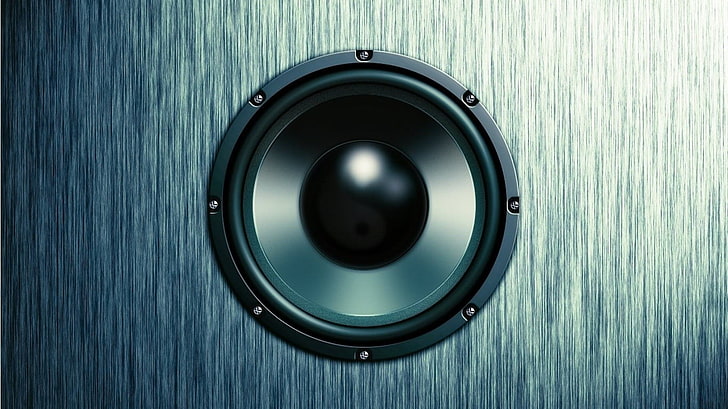 black subwoofer, music, speakers, technology, arts culture and entertainment, HD wallpaper