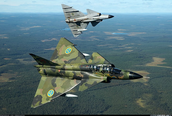 Jet Fighters, Saab 37 Viggen, HD wallpaper
