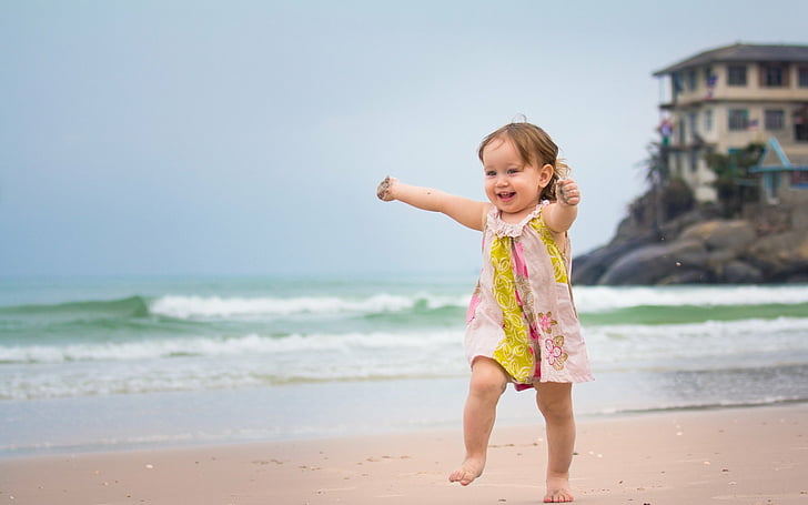 HD wallpaper: Photography, Baby, Beach, Child, Cute, Mood, Ocean, Wave |  Wallpaper Flare