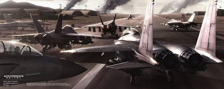 gray fighter jet poster, Ace Combat 6: Fires of Liberation, video games, HD wallpaper