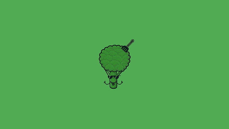 HD wallpaper: Afro broccoli, green cartoon food with spatula on its head  illustration | Wallpaper Flare