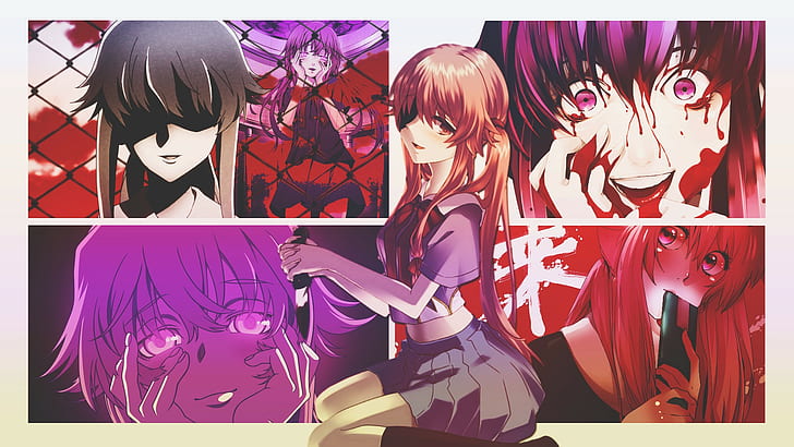 Mirai Nikki, anime girls, Gasai Yuno, HD wallpaper