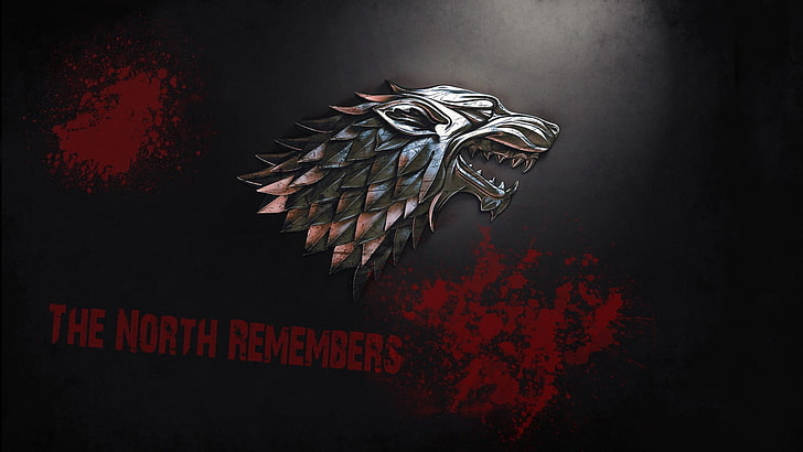 The North Remembers icon, Game of Thrones, House Stark, Direwolf