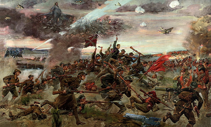 battlefields, classical art, Poland, Winged Hussars, catholic