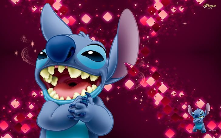 Laugh Stitch, Disney, HD wallpaper