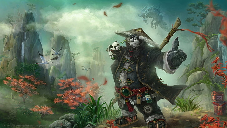 Kung-Fu Panda illustration,  World of Warcraft, World of Warcraft: Mists of Pandaria