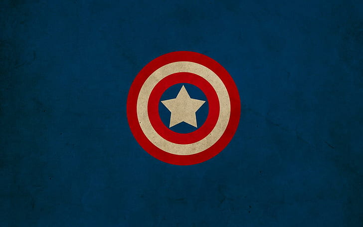Minimalistic Captain America Shield Marvel Comics Logos Franck Grzyb HD Widescreen, HD wallpaper